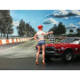 FIGURINE RACING GIRL AVEC DRAPEAU A DAMIER