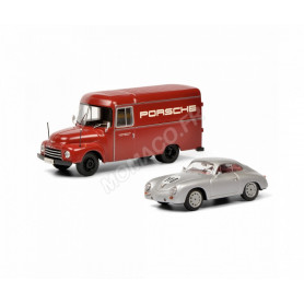 SET OPEL BLITZ "PORSCHE" AVEC PORSCHE 356 COUPE (EPUISE)