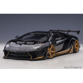 LAMBORGHINI AVENTADOR "LIBERTY WALK" NOIRE/OR
