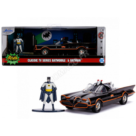 BATMOBILE CLASSIQUE 1966 AVEC FIGURINE BATMAN