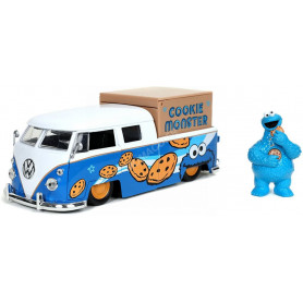 VOLKSWAGEN BUS 1963 AVEC FIGURINE COOKIE MONSTER