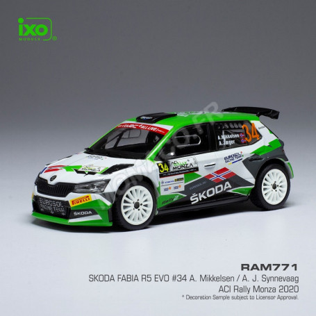SKODA FABIA R5 EVO 34 MIKKELSEN/SYNNEVAAG RALLYE MONZA 2020