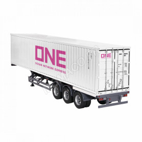 REMORQUE INTERNATIONAL AVEC CONTAINER 40FT ONE" BLANC
