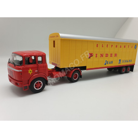 BERLIET TR 12 "PINDER" (ETOILE N°34) AVEC SEMI-REMORQUES ELEPHANTS (ETOILE N°133) 1976