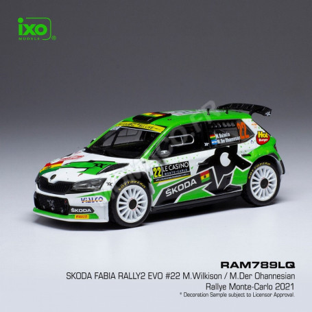 SKODA FABIA RALLY 2 EVO 22 BULACIA WILKINSON/DER OHANNESIAN RALLYE MONTE CARLO 2021