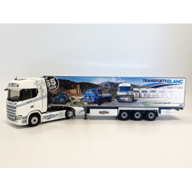 SCANIA S500 SEMI FRIGO "TRANSPORTS BLANC 65 ANS"
