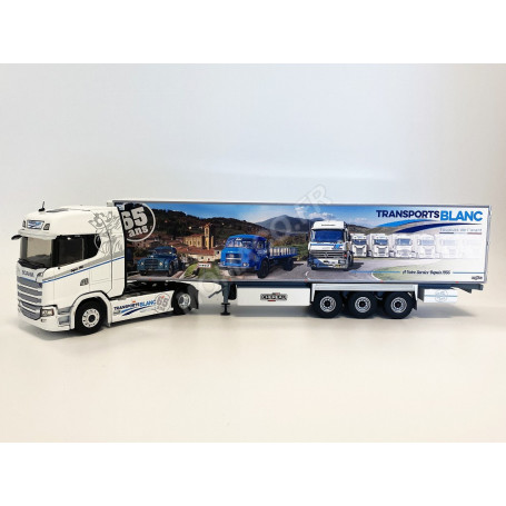 SCANIA S500 SEMI FRIGO "TRANSPORTS BLANC 65 ANS"
