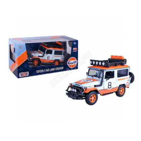 TOYOTA FJ40 1974 "GULF" AVEC GALERIE ET ACCESSOIRES