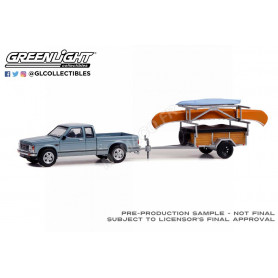 GMC S-15 SIERRA 1988 AVEC REMORQUE ET CANOE