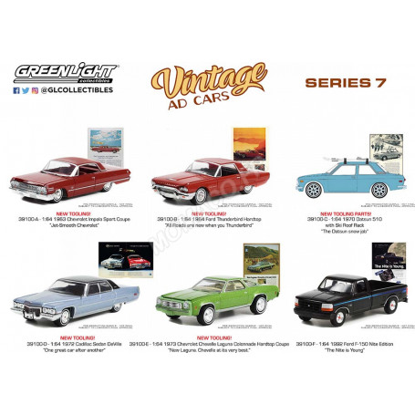COFFRET 6 VINTAGE AD CARS - SERIES 7