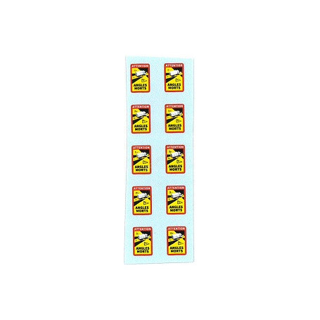 SET DE 15 PLANCHES DE 10 DECALQUES "ANGLES MORTS"