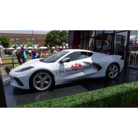 CHEVROLET CORVETTE C8 STINGRAY COUPE 2022 BLANC "RON FELLOWS - PERFORMANCE DRIVING SCHOOL"