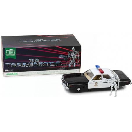 DODGE MONACO METROPOLITAN POLICE 1977 "TERMINATOR (1984)" AVEC FIGURINE T-800 ENDOSKELETON
