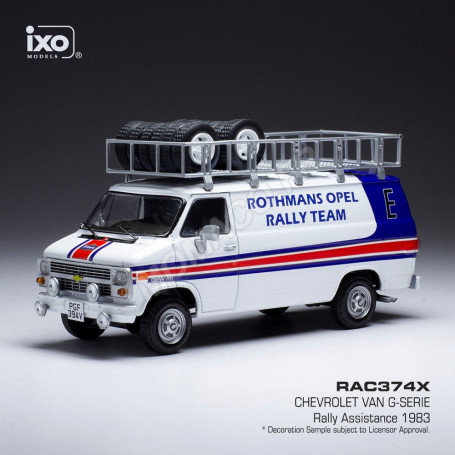 CHEVROLET G-SERIES SERVICE ASSISTANCE AVEC BARRE DE TOIT ET ROUES SERVICE RALLLYE EQUIPE OPEL 1983