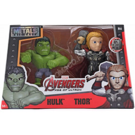 FIGURINE METALFIGS - PACK DE 2 "MARVEL - AVENGERS L'ERE D'ULTRON - HULK ET THOR"