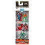 5 FIGURINES NANO-METALFIGS "DC COMICS - SUPERMAN / SUPERGIRL / AQUAMAN / LEX LUTHOR / BATMAN"