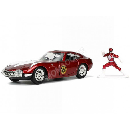 TOYOTA 2000 GT 1967 "POWER RANGER ROUGE" AVEC FIGURINE POWER RANGER ROUGE