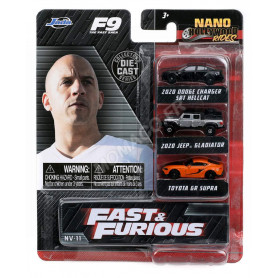 SET DE 3 VOITURES NANO "FAST AND FURIOUS 9" SERIE NV-11