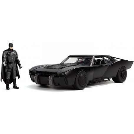 BATMOBILE 2022 "THE BATMAN" AVEC FIGURINE ET LUMIERES