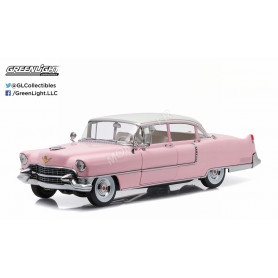 CADILLAC FLEETWOOD SERIES 60 1955 ROSE AVEC TOIT BLANC