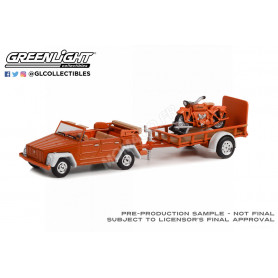VOLKSWAGEN TYP 181 1973 AVEC REMORQUE ET MOTO INIDAN SCOUT 1920