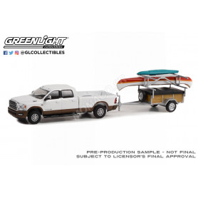 DODGE 2500 LIMITED LONGHORN BRIGHT WHITE & WALNUT BROWN 2022 AVEC REMORQUE ET CANOE