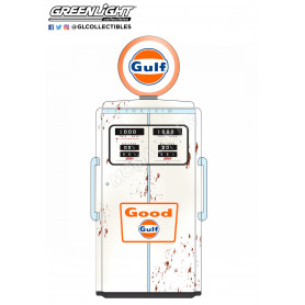 POMPE A ESSENCE DOUBLE TOKHEIM 350 TWIN 1954 "GOOD GULF - GULF OIL - NON RESTAUREE"