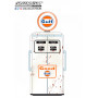 POMPE A ESSENCE DOUBLE TOKHEIM 350 TWIN 1954 "GOOD GULF - GULF OIL - NON RESTAUREE"
