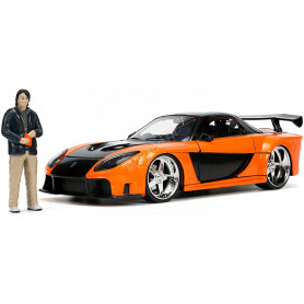 MAZDA RX-7 "FAST AND FURIOUS 3 (2006) - HAN" AVEC FIGURINE HAN