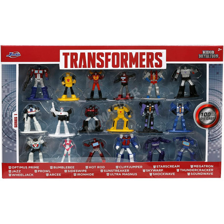 18 FIGURINES NANO-METALFIGS "TRANSFORMERS - GENERATION 1" - COFFRET N°1