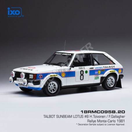 TALBOT SUNBEAM LOTUS 8 TOIVONEN/GALLAGHER RALLYE MONTE CARLO 1981
