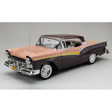 FORD FAIRLANE 500 SKYLINER 1957 ROSE/MARRON