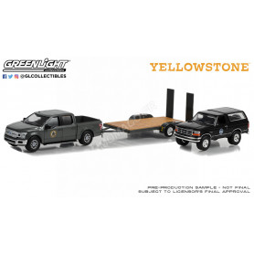 SET DE VEHICULES : FORD F-150 "YELLOSTONE (2018) - MONTANA LIVESTOCK" ET FORD BRONCO 1992