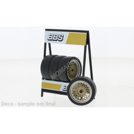 SET DE 4 PNEUS BBS ARGENT/OR