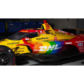 INDYCAR "DHL" 28 ROMAIN GROSJEAN ANDRETTI AUTOSPORT NTT INDYCAR 2022 AVEC DECO ARC-EN-CIEL "PRIDE"